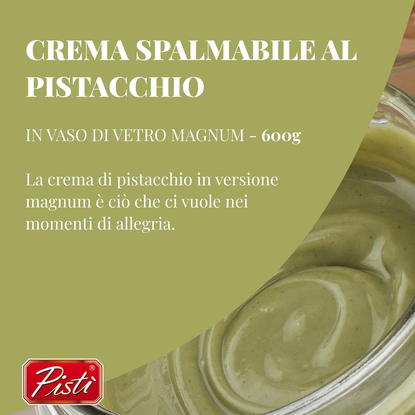 Pisti Spreadable Pistachio Cream 600g jar- Extra added padding guaranteed