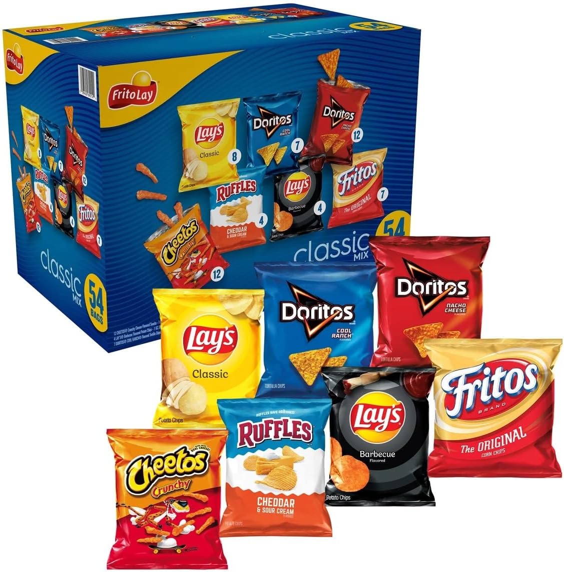Frito Lay Classic Chips Variety, 1 Ounce (54 Count)