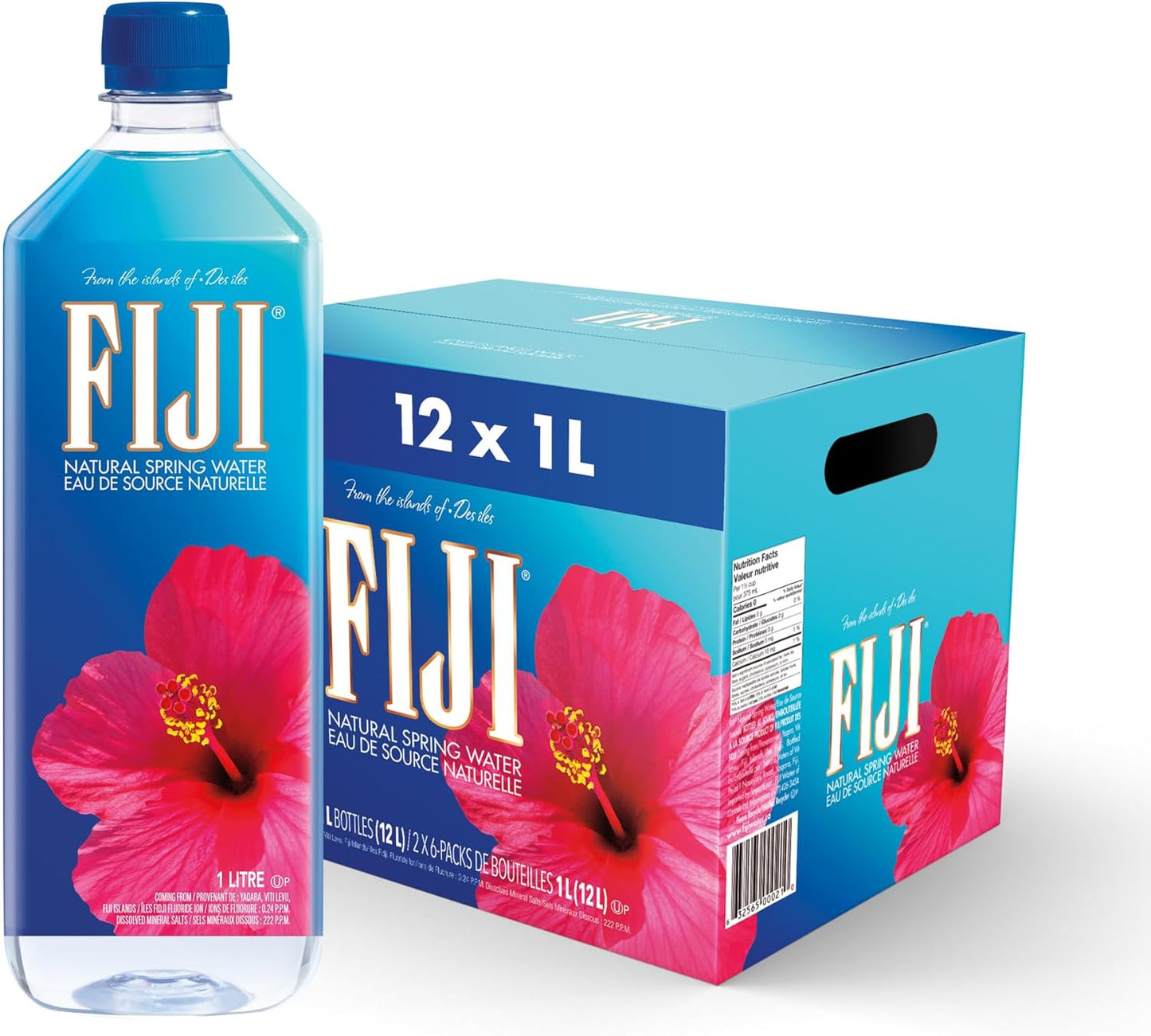 FIJI Natural Artesian Water, 33 Ounce Bottle, Pack of 12