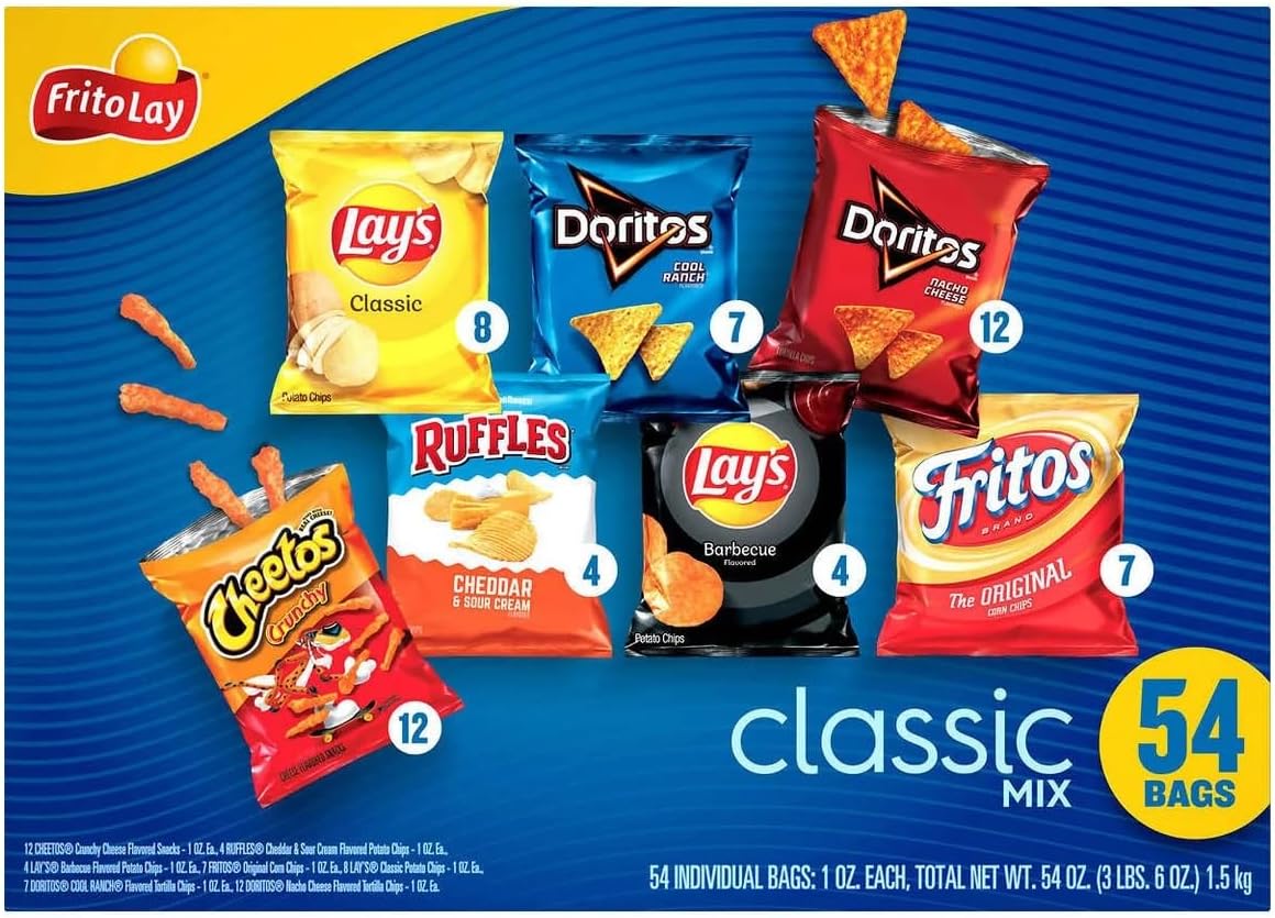 Frito Lay Classic Chips Variety, 1 Ounce (54 Count)