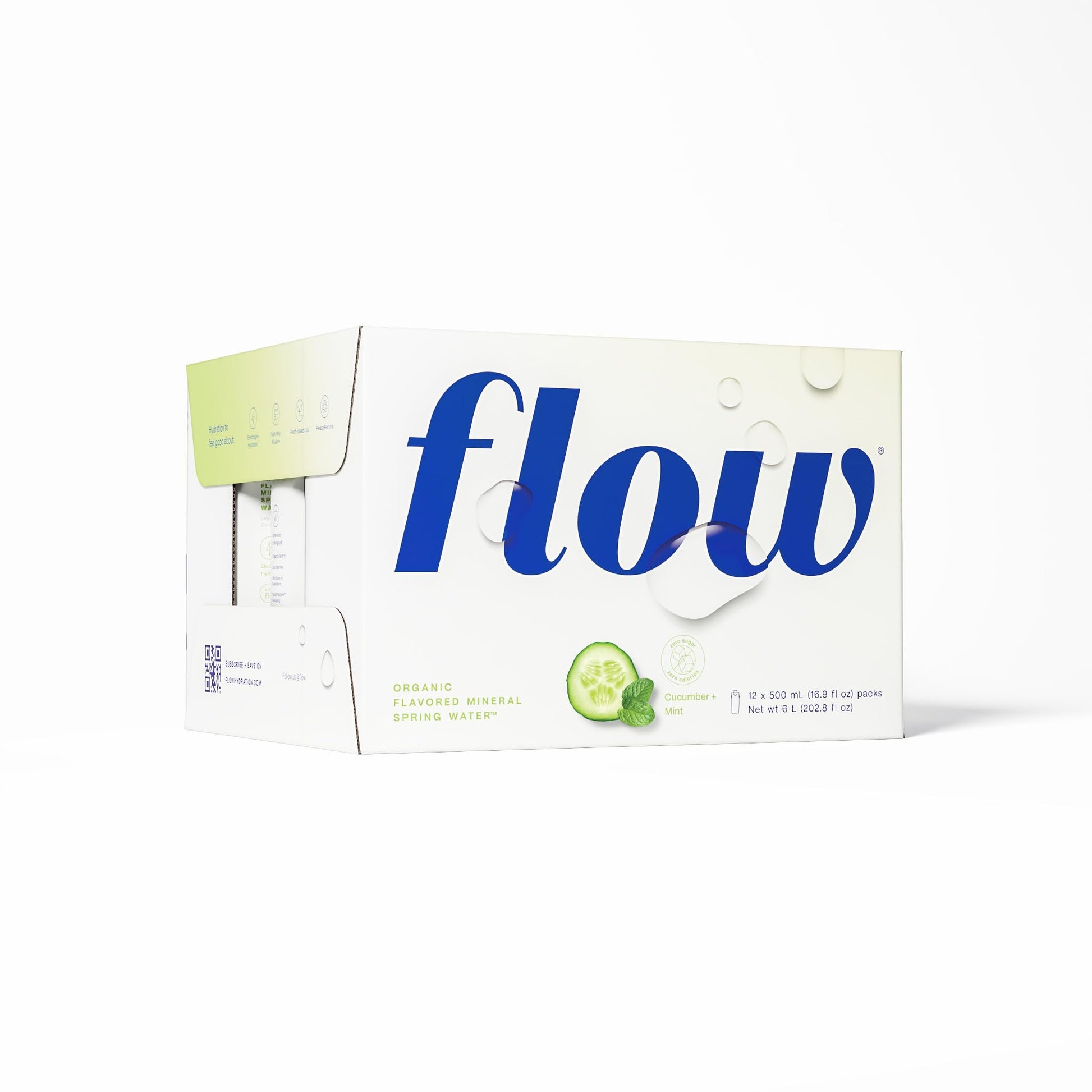 Flow Alkaline Spring Water, 100% Natural Alkaline Water, Eco-Friendly Packaging, Refreshing Taste, Boxed Mineral Water, Natural Electrolytes, Water with pH, Non-GMO, BPA-Free, Pack of 12 x 1L