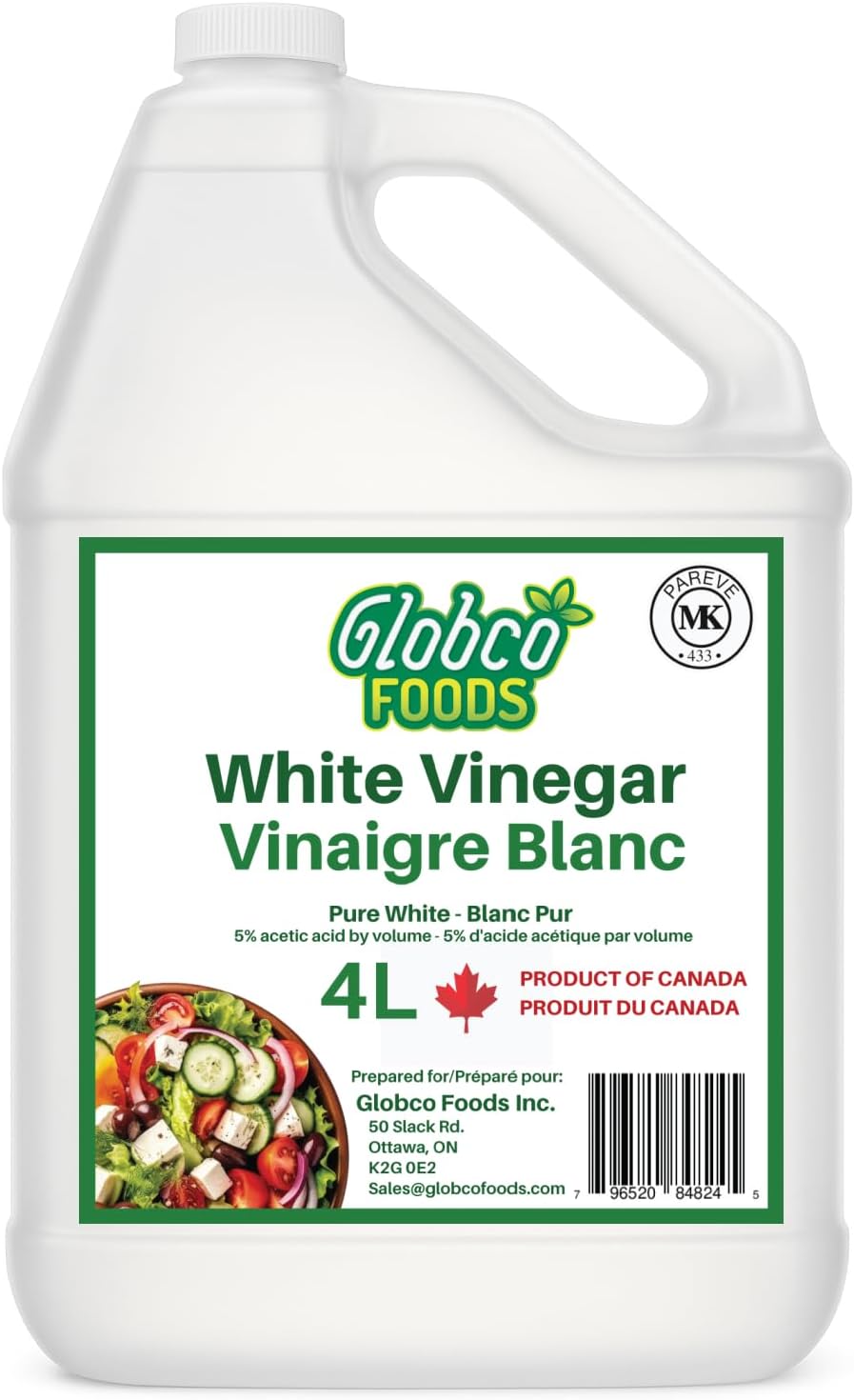 Premium Quality 4L White Vinegar – Proudly Canadian Made by a Canadian-Owned Business – Support Local, Buy Canadian!