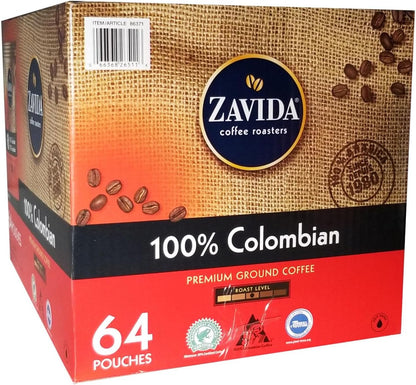 Zavida 100% Colombian Coffee, 64 Count, 3.63 Kg