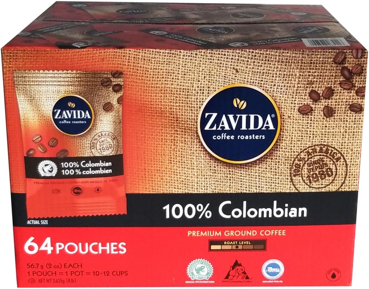 Zavida 100% Colombian Coffee, 64 Count, 3.63 Kg