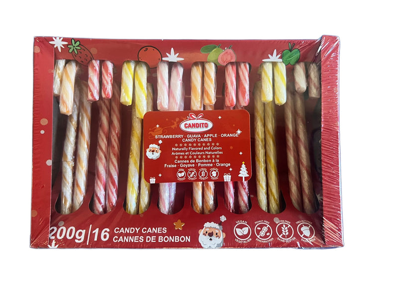 Mixed Fruit Assorted Candy Canes – Natural Flavours - CANDITO