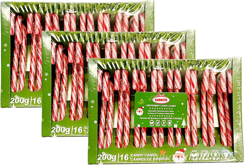 Peppermint Candy Canes (3 PACK) – Natural Flavours - CANDITO