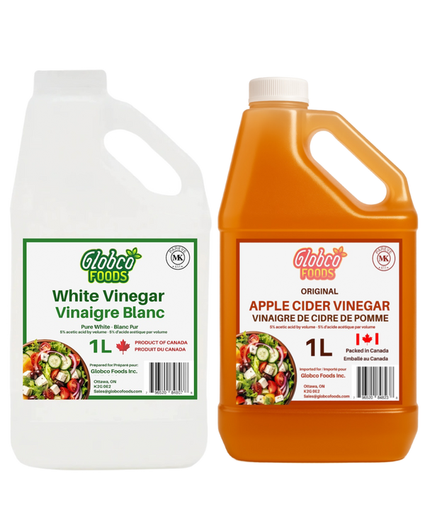 Premium Quality White Vinegar +Apple cider bundle 1L - Globco Foods