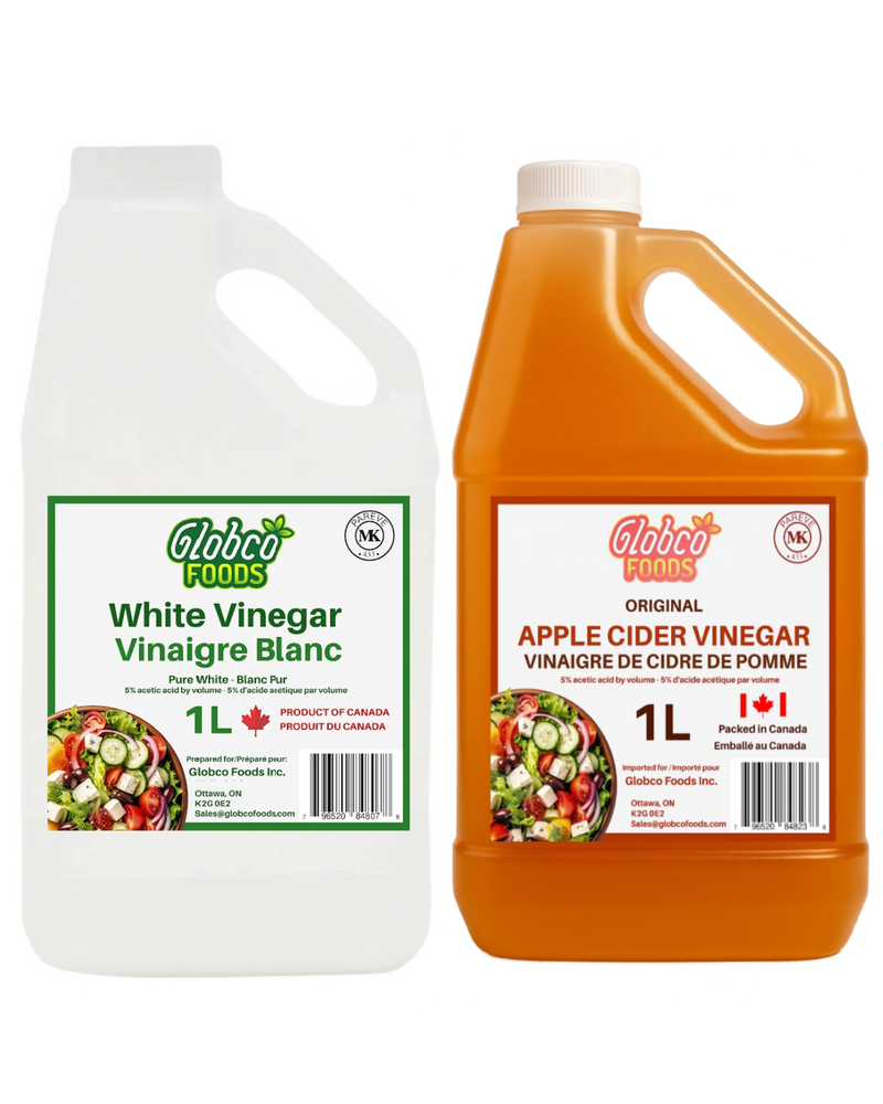 Premium Quality White Vinegar +Apple cider bundle 1L - Globco Foods